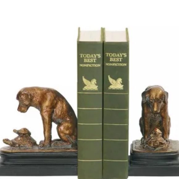 Vintage RARE HARD TO FIND Discontinued Dog & Turtle Bookends by Elk Home